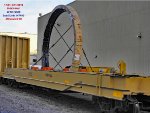 Unique depressed flat allows this dimensional load to move with other Harnischfeger shovel components